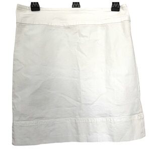 Talbots Classic White Denim Preppy Skirt 4 P